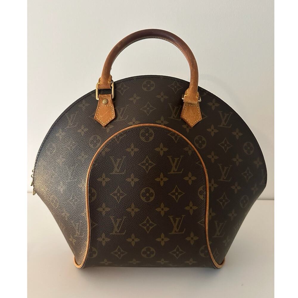 Louis Vuitton Ellipse MM Monogram Canvas Bag Vintage LV Satchel